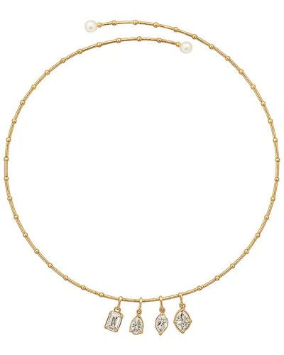 Maitre De Diamant 18k 3.35 Ct. Tw. Lab-grown Diamond Mixed Diamond Charm Choker Necklace In Gold