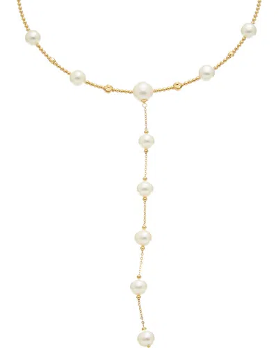 Maitre De Diamant 18k 4.5-5mm Pearl Necklace In Gold