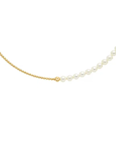 Maitre De Diamant 18k 4.5-5mm Pearl Necklace In Gold