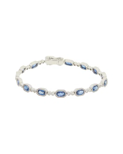 Maitre De Diamant 18k 4.87 Ct. Tw. Diamond & Blue Sapphire Bracelet