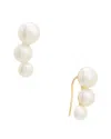 Maitre De Diamant 18k 5.5-7.5mm Pearl Earring In Gold