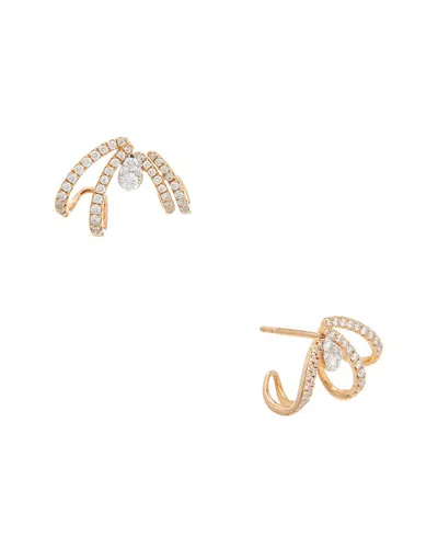 Maitre De Diamant 18k Rose Gold 0.55 Ct. Tw. Diamond Earrings