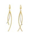 Maitre De Diamant 18k Sculpted Dual-arc Drop Earrings In Gold