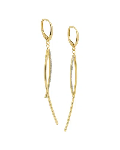 Maitre De Diamant 18k Sculpted Two-tone Drop Earrings In Gold