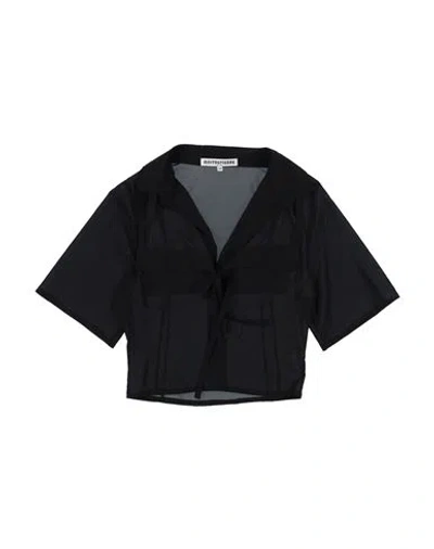 Maitrepierre Woman Shirt Black Size 6 Cotton, Silk