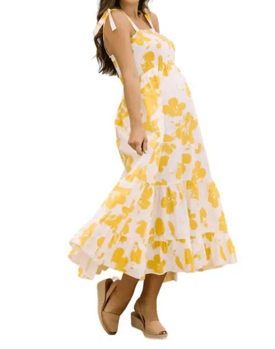 Maive & Bo Isla Tiered Maxi Dress In Yellow