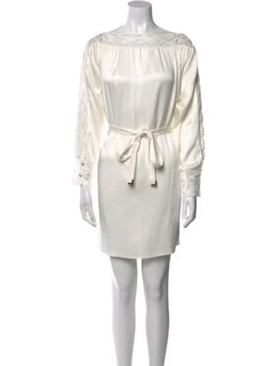 Pre-owned Maiyet Bateau Neckline Mini Dress In Neutral
