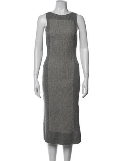 Pre-owned Maiyet Cashmere Midi Length Dress In Grey