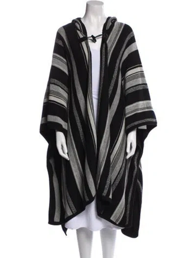Pre-owned Maiyet Cashmere Striped Coat In Black