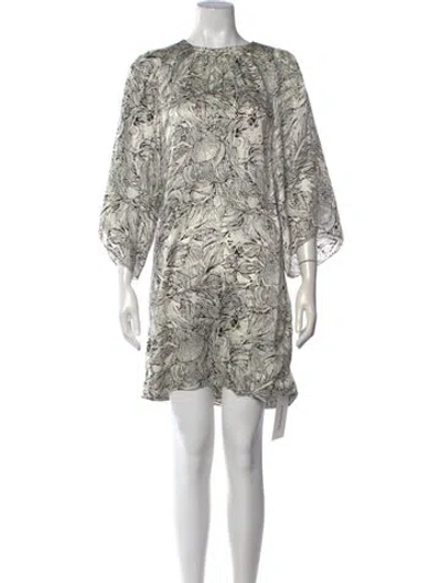 Pre-owned Maiyet Floral Print Mini Dress In White