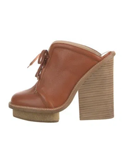 Pre-owned Maiyet Leather Mules In Brown
