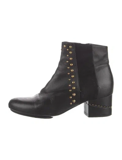 Pre-owned Maiyet Leather Studded Accents Combat Boots In Black