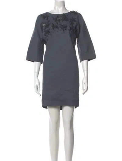 Pre-owned Maiyet Linen Mini Dress In Gray