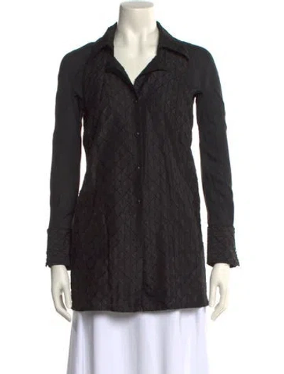 Pre-owned Maiyet Long Sleeve Button-up Top In Black