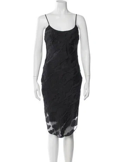 Pre-owned Maiyet Patterned Midi Length Dress In Blue