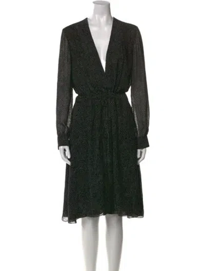 Pre-owned Maiyet Printed Knee-length Dress In Black