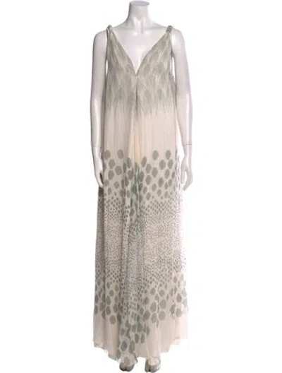 Pre-owned Maiyet Printed Long Dress In Neutral