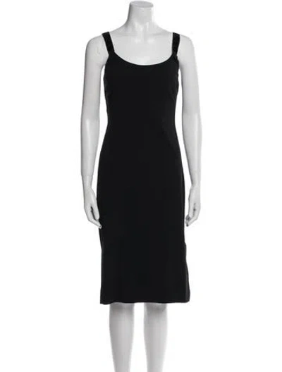 Pre-owned Maiyet Scoop Neck Mini Dress In Black