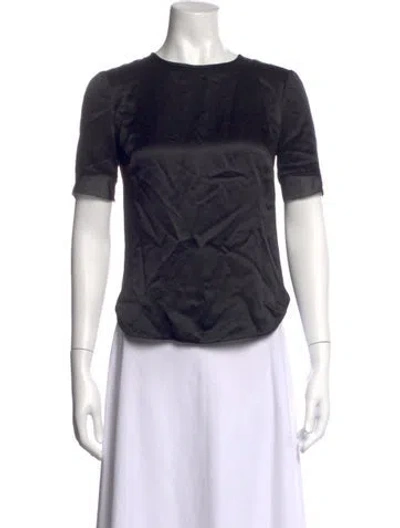 Pre-owned Maiyet Silk Crew Neck Top In Black