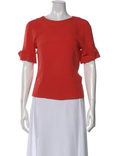 Pre-owned Maiyet Silk Crew Neck Top In Red