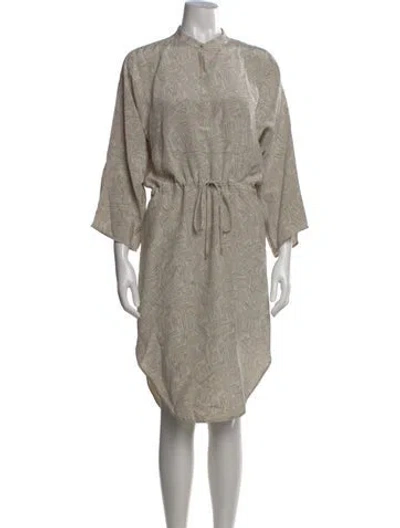 Pre-owned Maiyet Silk Knee-length Dress In Gray
