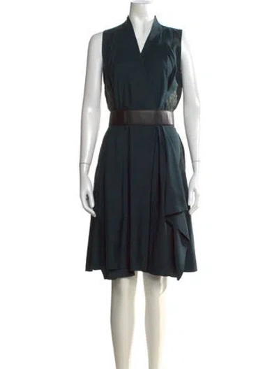 Pre-owned Maiyet Silk Knee-length Dress In Green