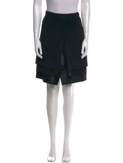 Pre-owned Maiyet Silk Knee-length Skirt In Black