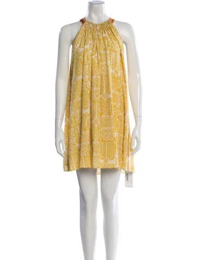 Pre-owned Maiyet Silk Mini Dress In Yellow