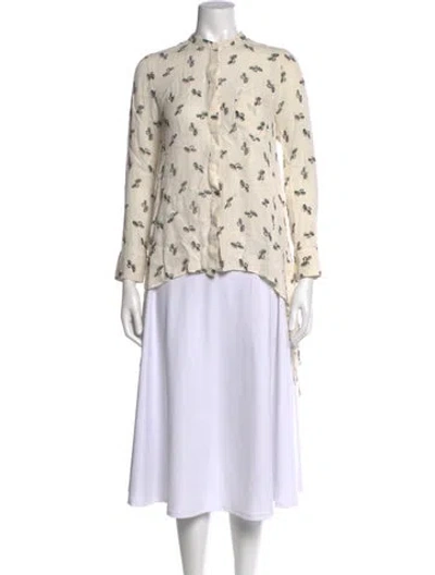 Pre-owned Maiyet Silk Printed Blouse In Neutrals