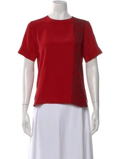 Pre-owned Maiyet Silk Printed Top In Red