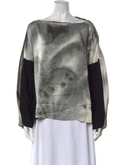 Pre-owned Maiyet Silk Tie-dye Print Top In Multicolor