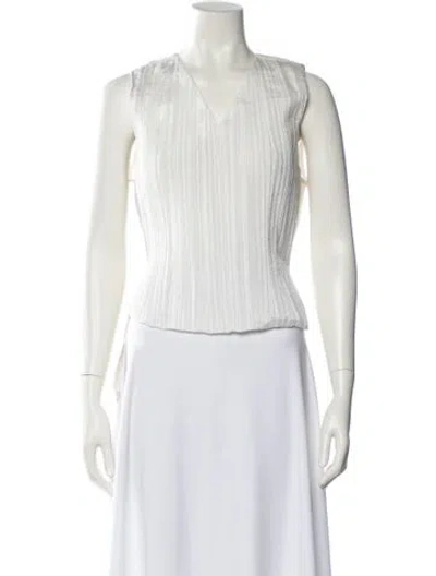 Pre-owned Maiyet Silk V-neck Crop Top In Neutral