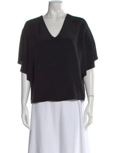 Pre-owned Maiyet Silk V-neck Top In Black