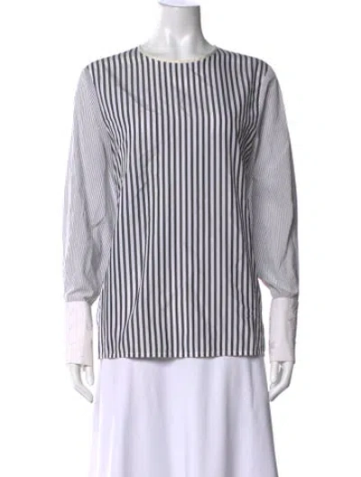 Pre-owned Maiyet Striped Crew Neck Top In Black