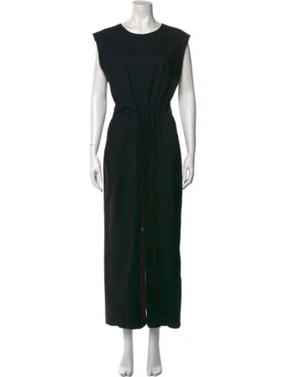 Pre-owned Maiyet Wool Scoop Neck Jumpsuit In Black