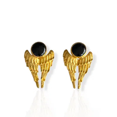 Majalis Jewelry Women's Black Angle Earring