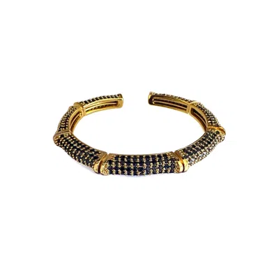Majalis Jewelry Women's Blue / Black Shine Cuff Dark Blue Bracelet
