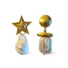 Majalis Jewelry Women's Gold Fashion Design Pearl Earring