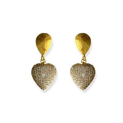 Majalis Jewelry Women's Heart Gold Earring