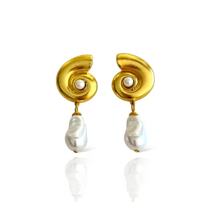 Majalis Jewelry Women's Pearl Gold Style Earring