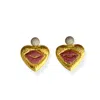 Majalis Jewelry Women's Red Love Lips Gold Earring