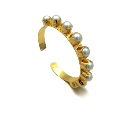 Majalis Jewelry Women's White / Gold Pearl Gold Bracelet