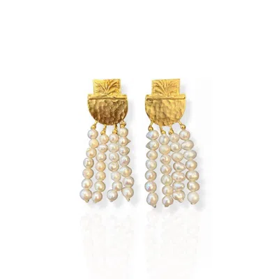 Majalis Jewelry Women's White / Gold Sally Gold Pearly Earring