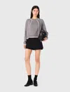 Maje 100% Wool Cardigan With Rhinestones