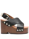 Maje 100mm Platform Sandals In Black