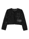 Maje Sequin Cardigan In Black