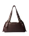 Maje 124 Miss M Extra Large Leather Bag In Rouges