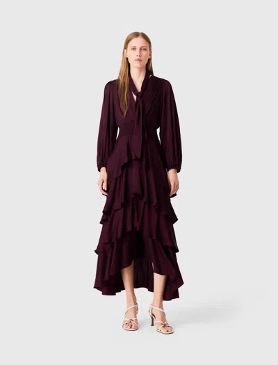 Maje Ruffled Maxi Dress