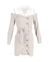 Maje 2-in-1 Blazer Dress In Beige Polyester In Beige