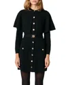 Maje 2-in-1 Knit Dress & Removable Cape In Black